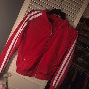 Red satin jacket